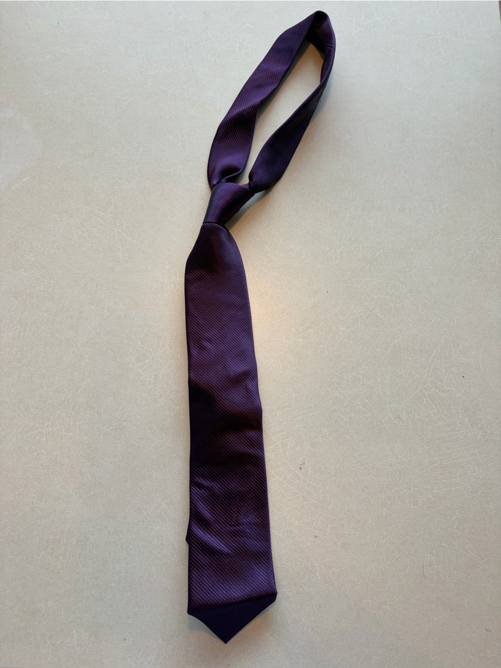 The Tie Bar Purple Satin Narrow Necktie